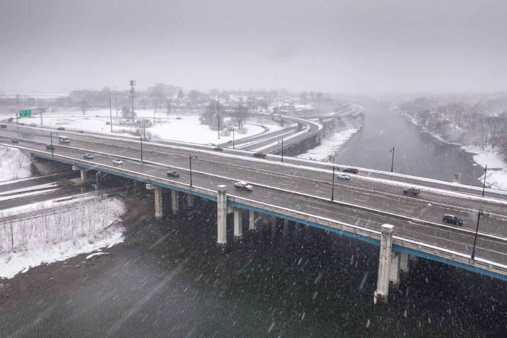 fiberglass rebar in winter conditions and harsh weather. Fiberglass rebar in bridge construction.